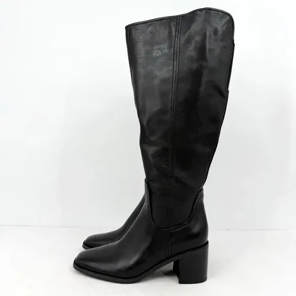 Naturalizer Womens dda Over-The-Knee Boots US 7 M Wide Calf Black Leather EUC - Picture 8 of 13